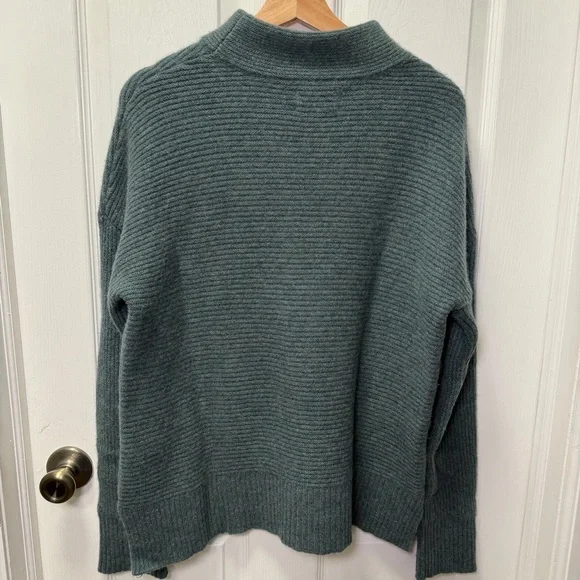 Rachel Zoe 100% Cashmere Mock Neck Sweater, Size XL, Teal, Pullover - Picture 2 of 8